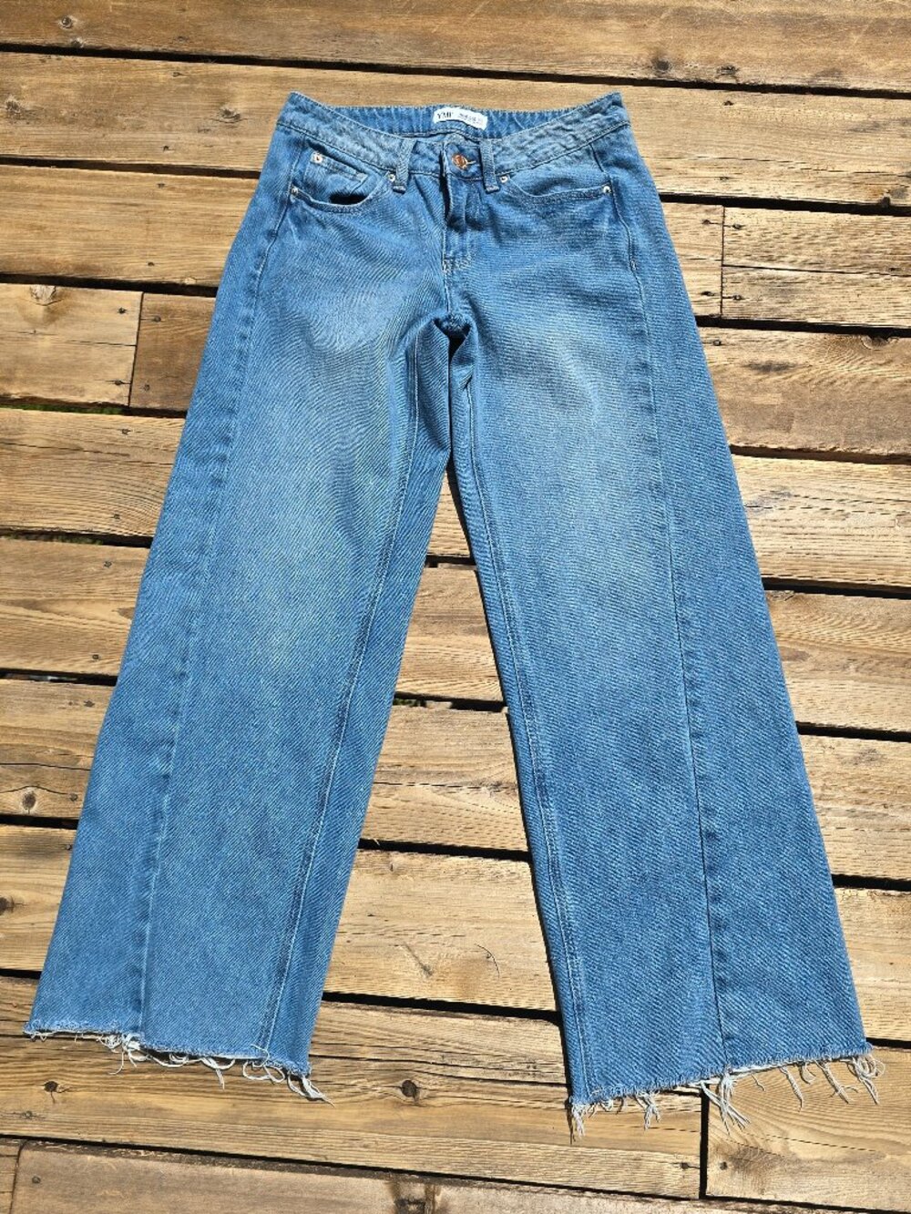 Wide Leg YMI jeans with fun seem detail
